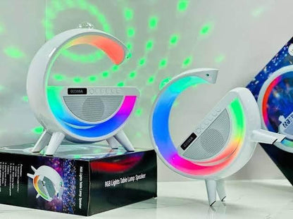 G Kablosuz Şarj Cihazı ve Disko Işığı RGB Rable lampa bluetooth Hoparlör