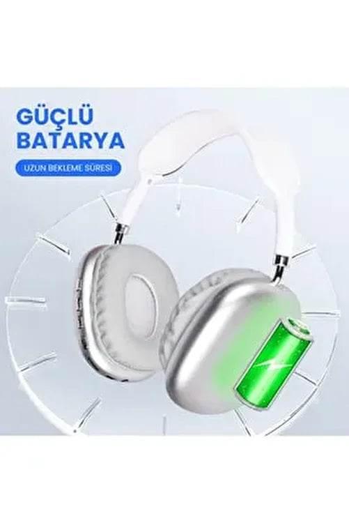 P9 kafa üstü ayarlanabilir hafıza kartı aux destekli ios android uyumlu bluetooth kulaklık