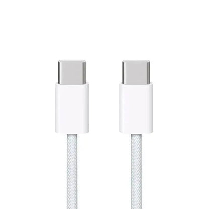 TypeC to TypeC hasır örgülü ios uyumlu şarj kablosu 1 metre