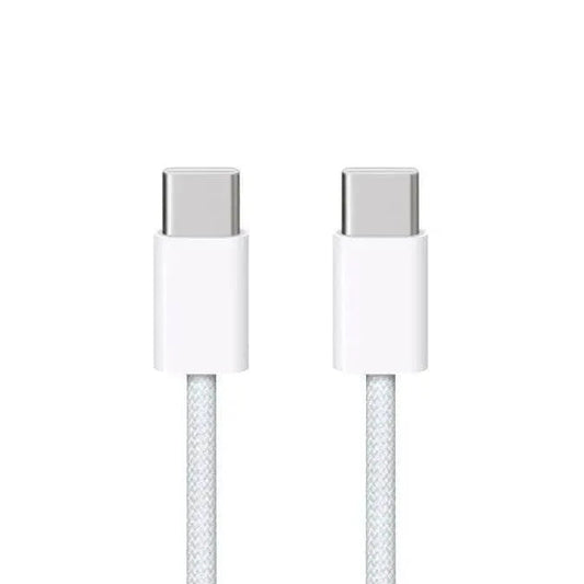 TypeC to TypeC hasır örgülü ios uyumlu şarj kablosu 1 metre