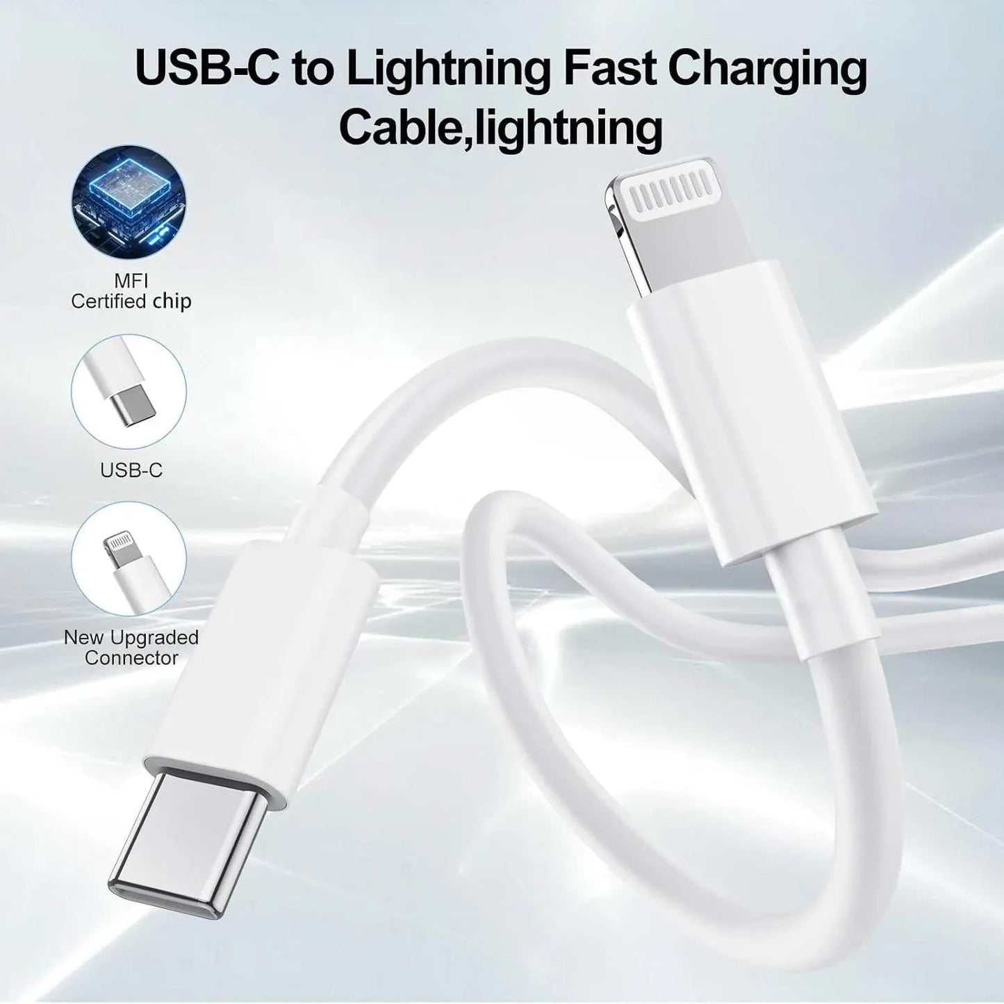Usbc lightning pd hızlı şarj kablosu 1 m