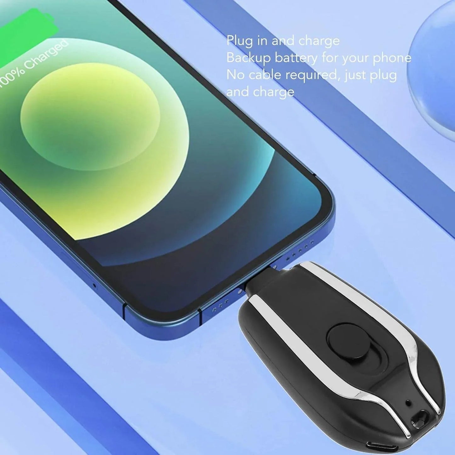Typec çıkışlı 1,500 mah anahtarlığa takılan acil mini powerbank