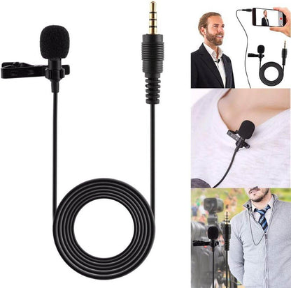 3,5mm jak aux girişli yaka mikrofon