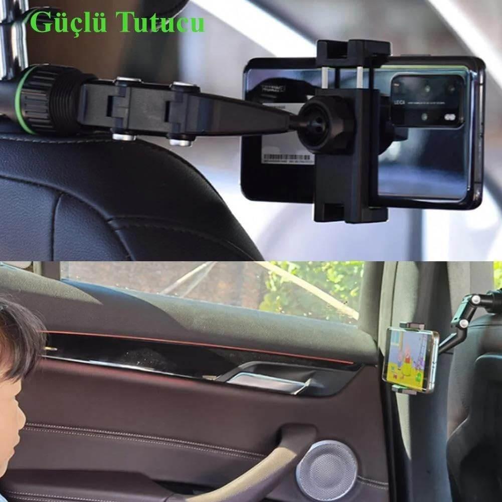 Dikiz aynaya takılan 360 derece ayarlanabilir vakumlu araç içi telefon tutucu re-03