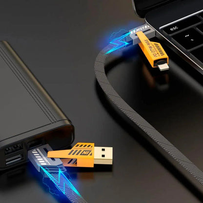 4ü1 arada örgülü hızlı şarj kablosu | 65w pd & 25w hızlı şarj | usb & type-c to lightning & type-c