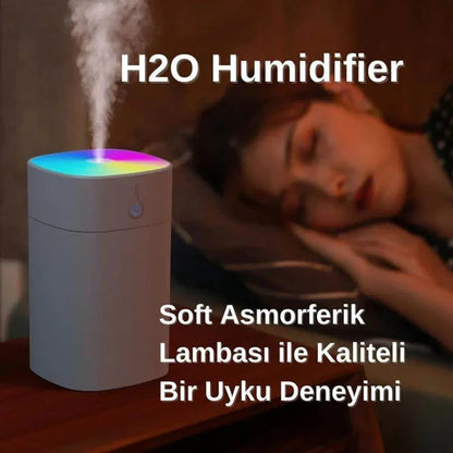 H2o taşınabilir hava nemlendirici | rgb ışıklı buhar makinesi & aromma difüzörü | sessiz ve etkili nemlendirme
