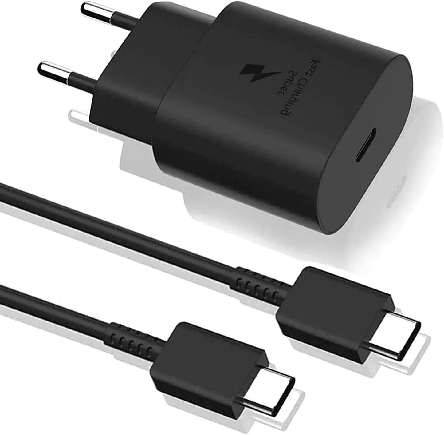 25w süper hızlı typec çıkışlı başlık adaptör ve typec to typec 1m kablo şarj set - S2F