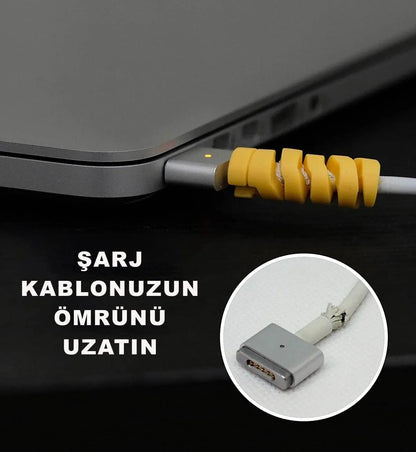 ( 20 adet ) Sipiral silikon kablo koruyucu 4'lü