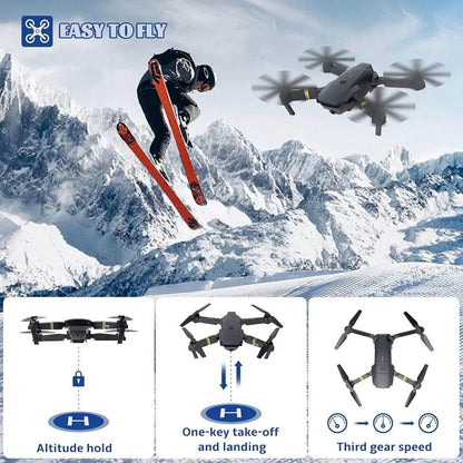 E58 4k Hd Kamerali Fly More Combo Drone Otomatik Kalkis Inis Sabit Durma ozellikli telefon yerleştirilebilir kumandalı