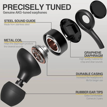 ( 10 adet ) akg 3,5mm jak girişli mikrofonlu kulak içi kablolu kulaklık