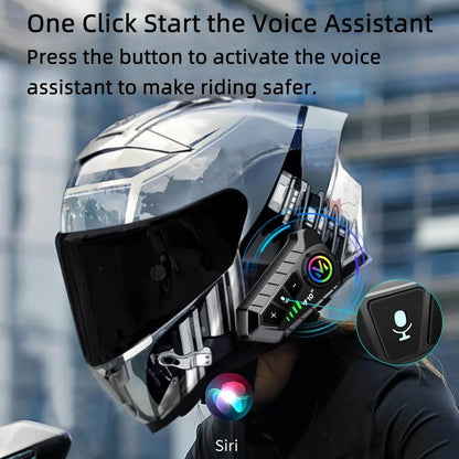 Y10 su geçirmez kask intercom bluetoothlu stereo rgb ışıklı universal