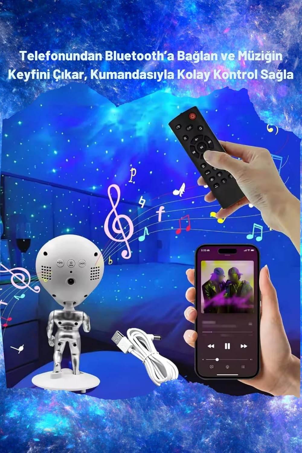MXS-008 FM UZAYLI ASTRONOT LED GLAXY PROJEKTÖR