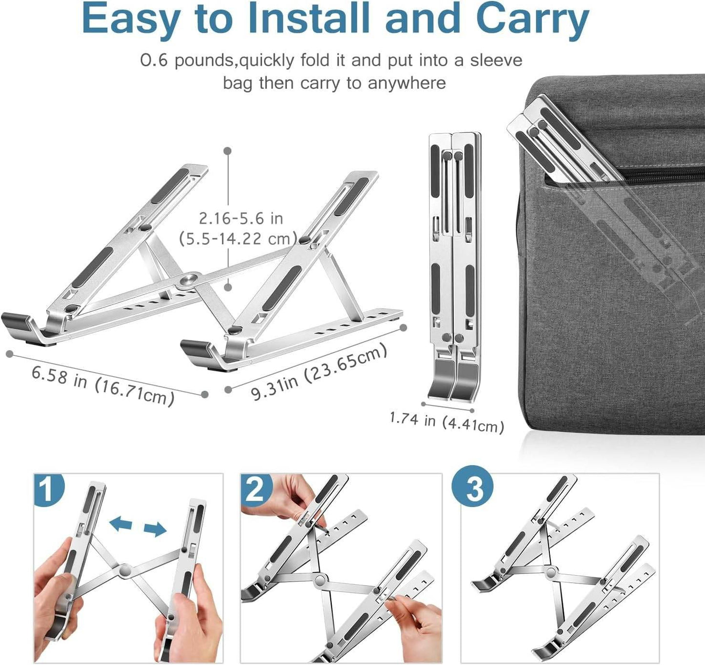 Ayarlanabilir katlanabilir laptop ve tablet standı