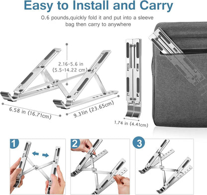 Ayarlanabilir katlanabilir laptop ve tablet standı