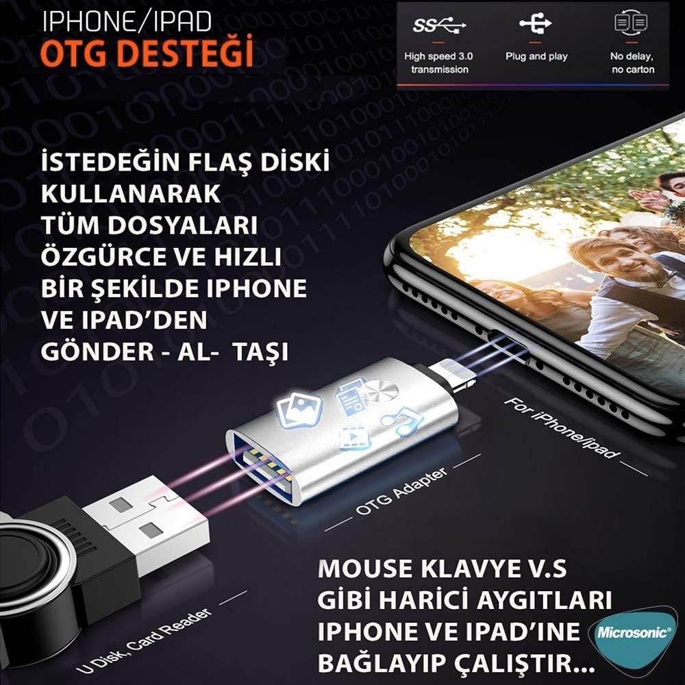 Lightining to usb mini otg dönüştürücü
