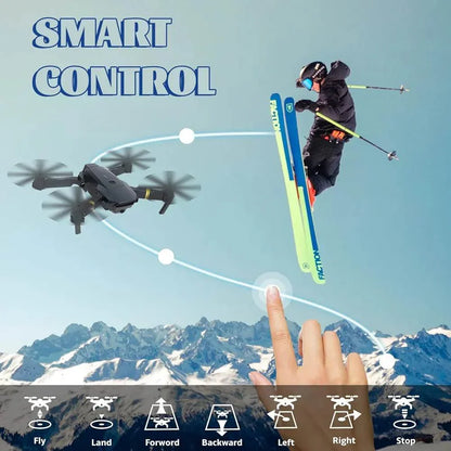 E58 4k Hd Kamerali Fly More Combo Drone Otomatik Kalkis Inis Sabit Durma ozellikli telefon yerleştirilebilir kumandalı