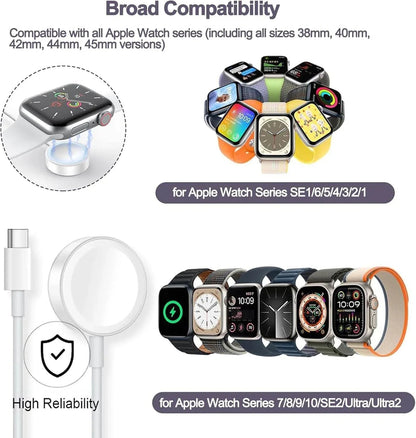 TypeC girişli manyatik akıllı saat watch hızlı şarj cıhazı