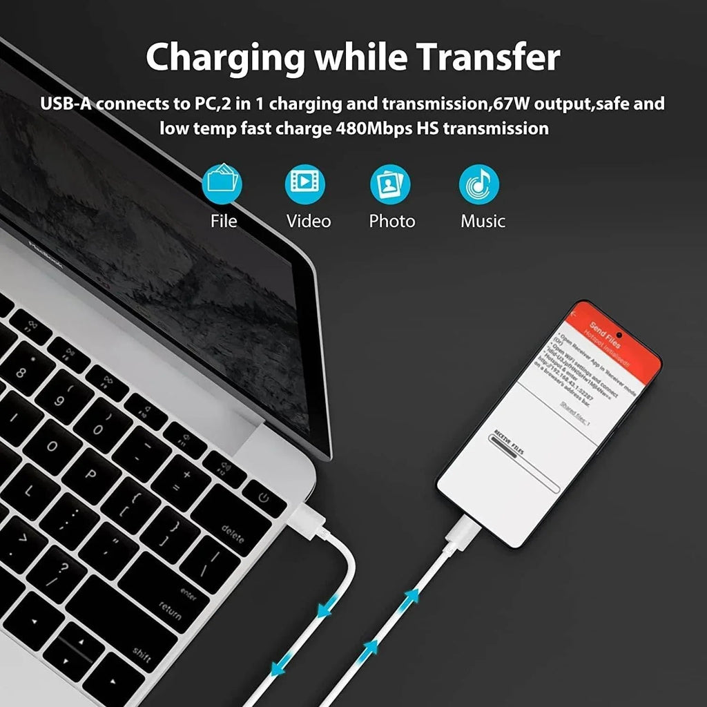67w turbo şarj desterkli usb typec şarj seti