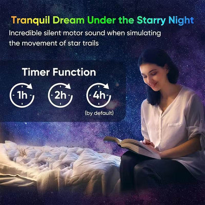 Yıldızlı Gökyüzü Galaksi Projektörü, Film Şeridi Filmi ile LED Işık Gösterisi, 360° Dönüş, 3 Düğmeli Kontrol, USB Güç Kaynaklı, Ev ve Parti Kullanımı, Yatak Odası, Oyun Odası, Tavan Dekorasyonu için