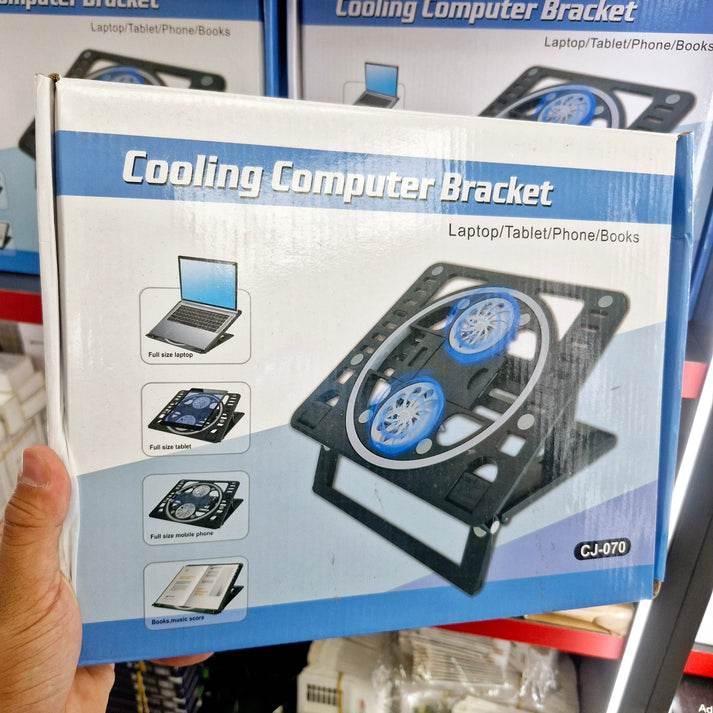 Çift fanlı katlanabilir yüksekliği ayarlanabilir laptop soğutma standı cj070