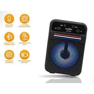 Gts-1372 led ışıklı usb ve hafıza kartı destekli bluetooth hoparlör
