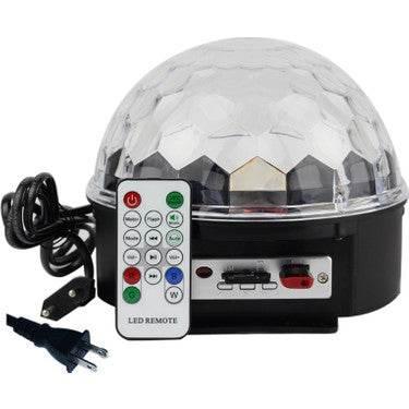 Disco topu kumandalı ışık (mp3 led magic ball) usb sd kart hafıza destekli bluetooth hoperlör