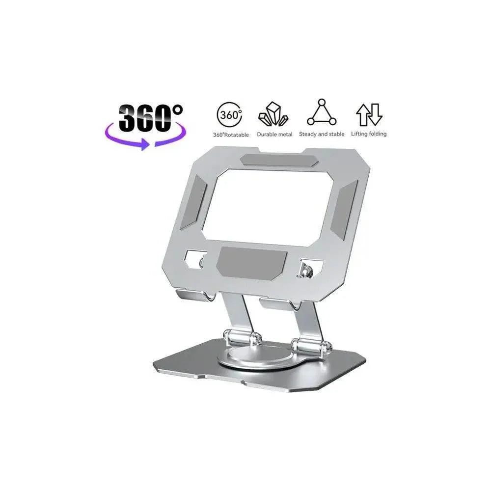 Foldable metal tablet stand | 360° döner, katlanabilir ayarlanabilir tutucu | tüm tablet modelleri ile uyumlu