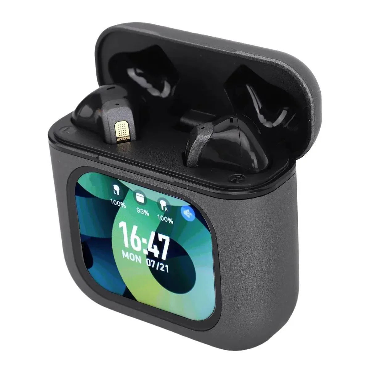 K1 dokunmatik amoled ekranlı ANC ENC kulak içi mikrofonlu 5,3v bluetooth kulaklık