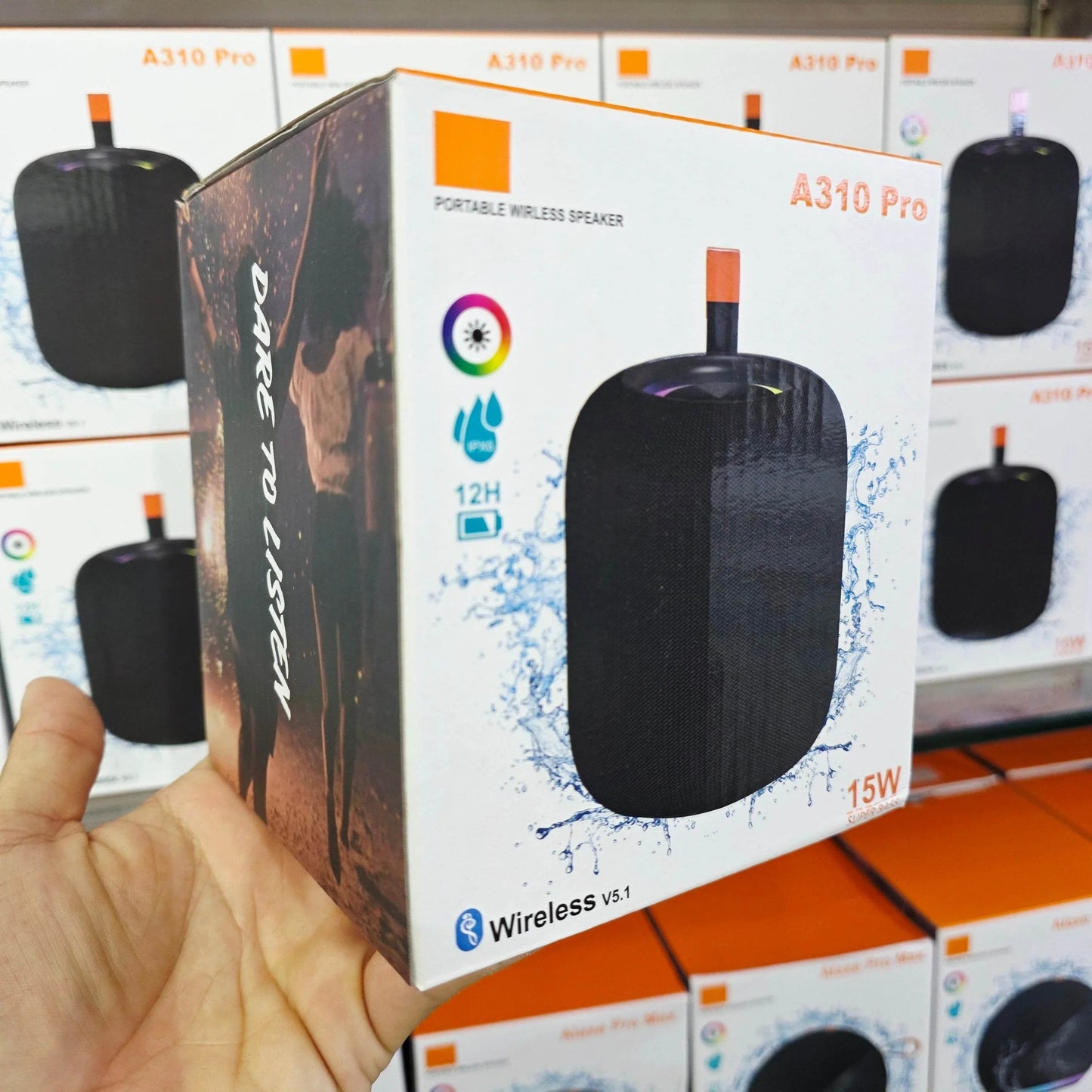 A310 pro ev masaüstü kablosuz taşınabilir LED rgb ışıklı 10 metre menzilli suya dayanıklı 12 saat pil ömürlü şarj edilebilir 15W 5,1v bluetooth hoparlör