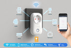 Akıllı Wi-Fi Priz 16A 3500W - Uzaktan Kontrol, Zamanlayıcı ve Sesli Komut Desteği (Ateşe Dayanıklı)