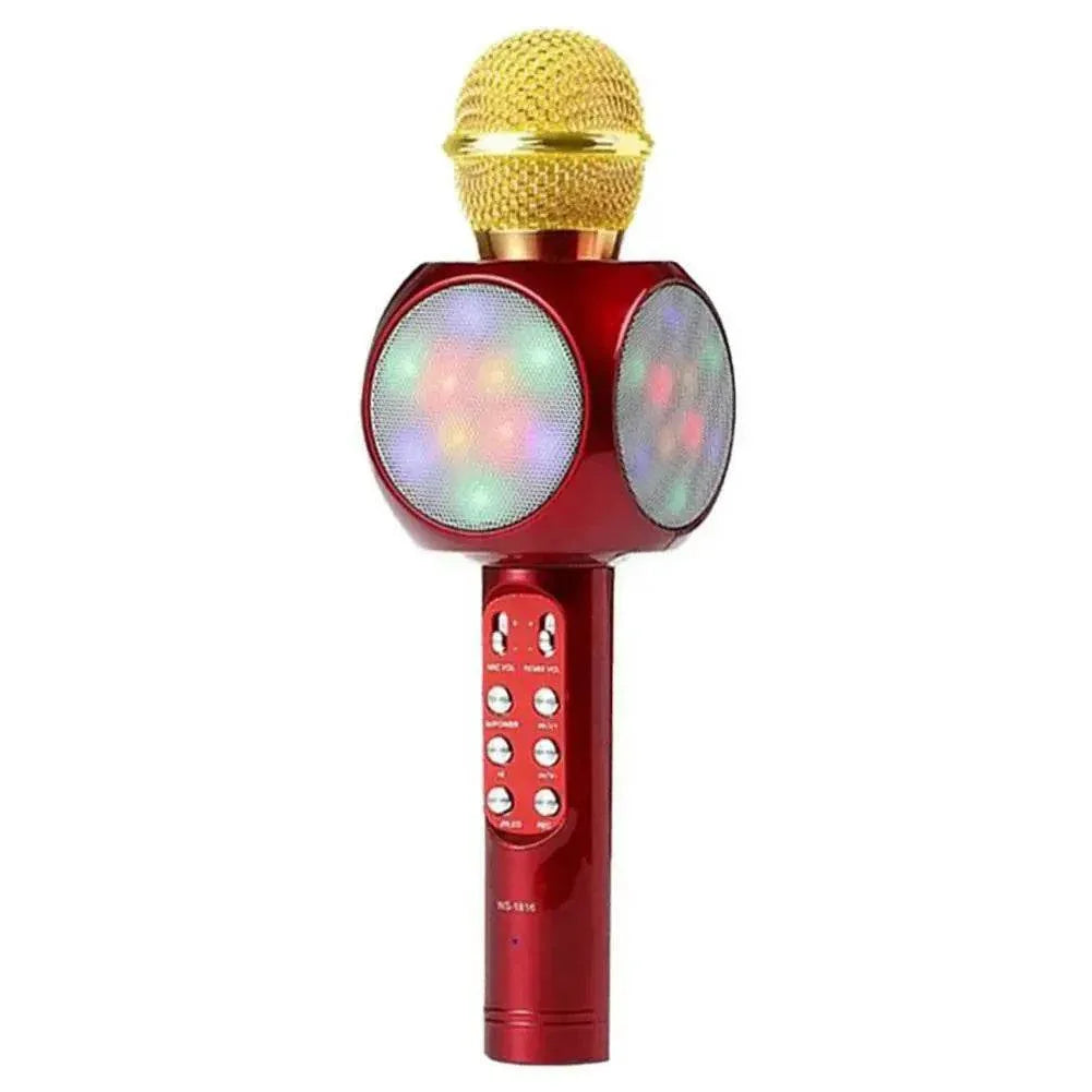 Ws-1816 ışıklı karaoke mikrofon bluetooth aux usb hafıza destekli - H1Y