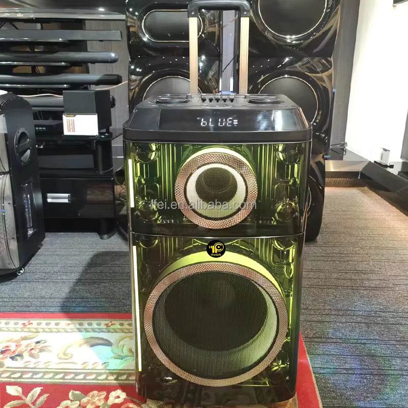 Pte12h kablosuz hoparlör | 800w güç, çift mikrofonlu, 4 tekerlekli, çekçekli, rgb ışıklı, güçlü bass ve yüksek ses,tws destekli, usb/tf/fm