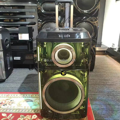 Pte12h kablosuz hoparlör | 800w güç, çift mikrofonlu, 4 tekerlekli, çekçekli, rgb ışıklı, güçlü bass ve yüksek ses,tws destekli, usb/tf/fm