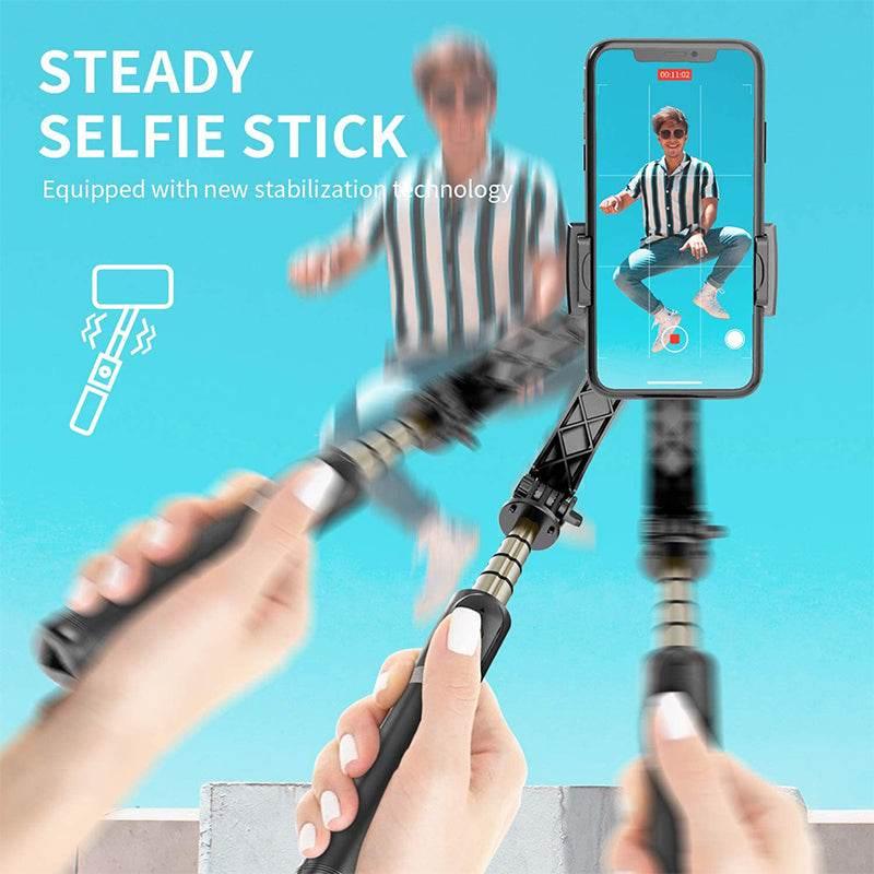 Q08 3‑in‑1 gimbal selfie sopa | bluetooth’lu 360° döner tripodlu telefon sabitleyici