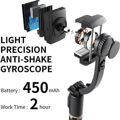 Q08 3‑in‑1 gimbal selfie sopa | bluetooth’lu 360° döner tripodlu telefon sabitleyici