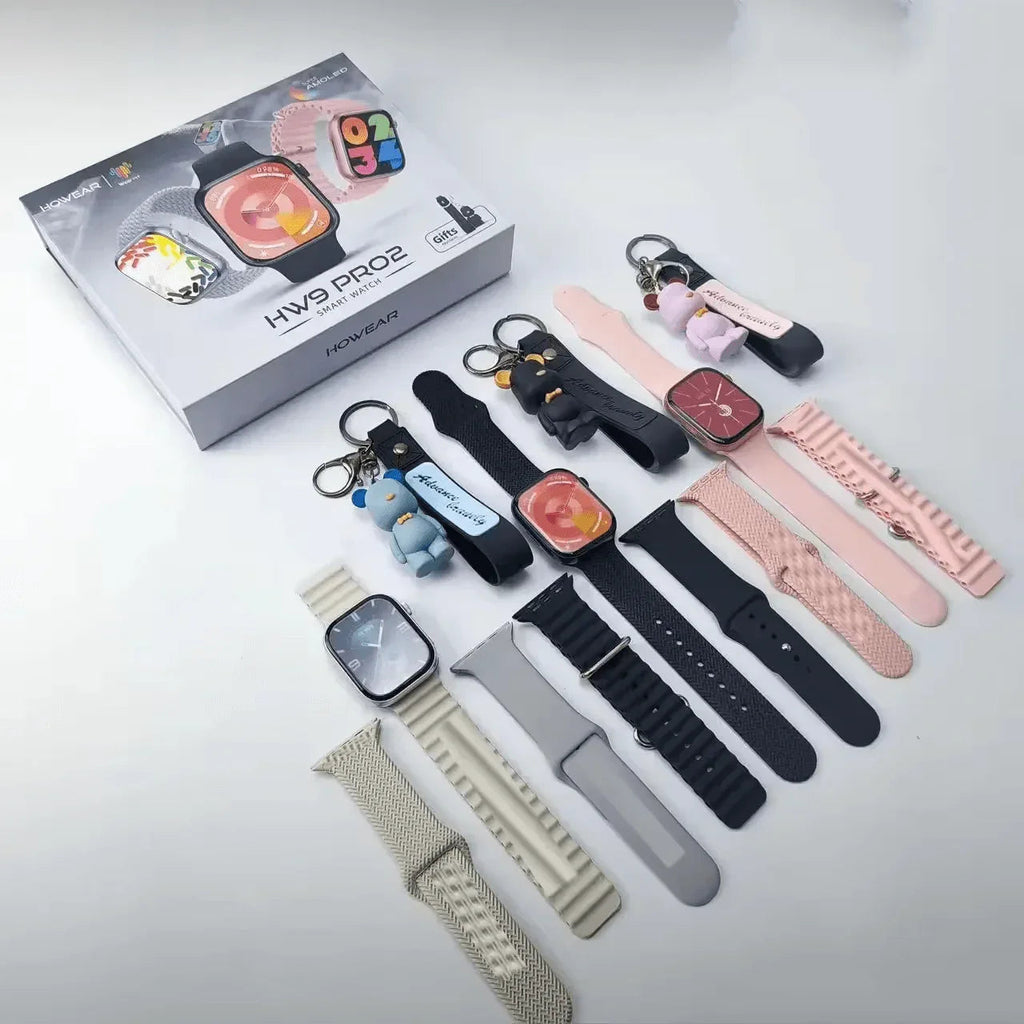 Hw9 pro2 amoled ekranlı 45mm anahtarlık hediyeli ios android uyumlu akıllı saat