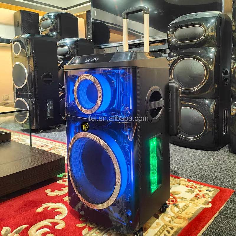 Pte12h kablosuz hoparlör | 800w güç, çift mikrofonlu, 4 tekerlekli, çekçekli, rgb ışıklı, güçlü bass ve yüksek ses,tws destekli, usb/tf/fm