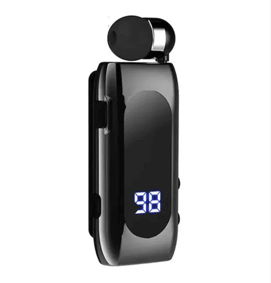 Makaralı tek kulaklık mikrofonlu led göstergeli 20saat konuşma süreli stereo bluetooth kulaklık - B3B