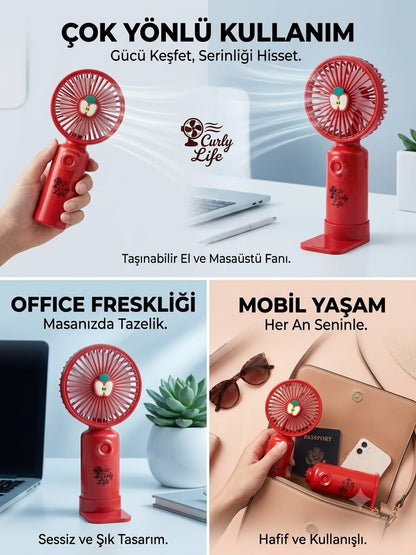 5-10 saat pil ömürlü hız kademeli el fanı