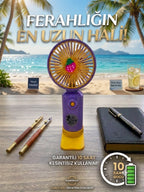 5-10 saat pil ömürlü hız kademeli el fanı