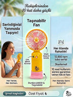 5-10 saat pil ömürlü hız kademeli el fanı