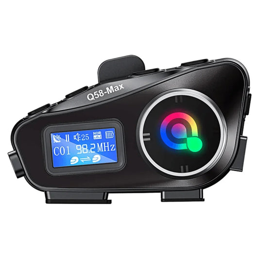 Q58 Max Kablosuz Motosiklet İnterkom Kulaklık Gürültü Engelleme, radyolu 2 Sürücü için 500M İçinde canlı telsiz Konuşur 5,3v bluetooth su geçirmez - G6P