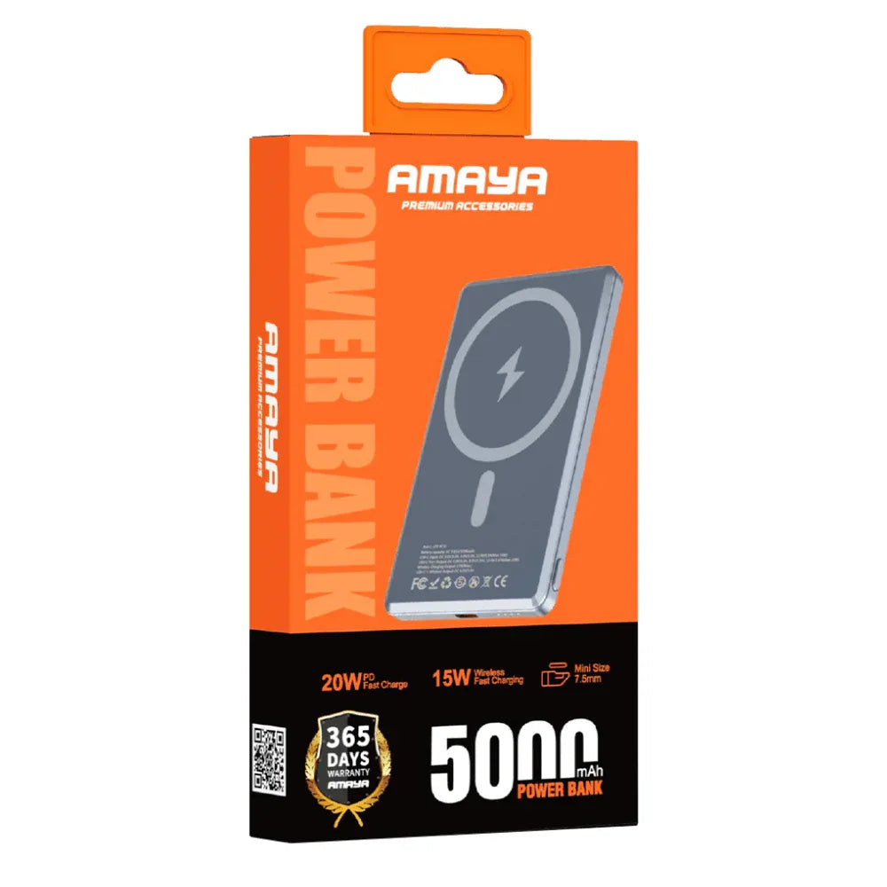 Ultra ince 5000 mah magsafeli 7,5mm batterypack 20w pd 15w wirless kablosuz şarj aleti powerbank wf35