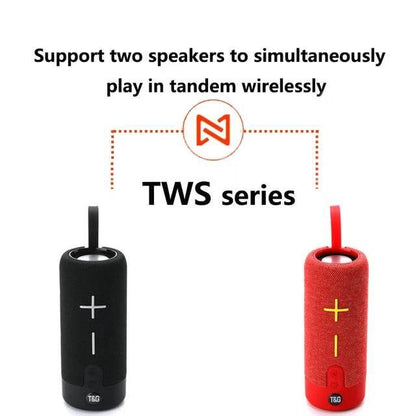 Tg-619 kumaş dokulu 10w 1200mah stereo fm radyo sd kart usb aux destekli 5,0v taşınabilir bluetooth hoperlör