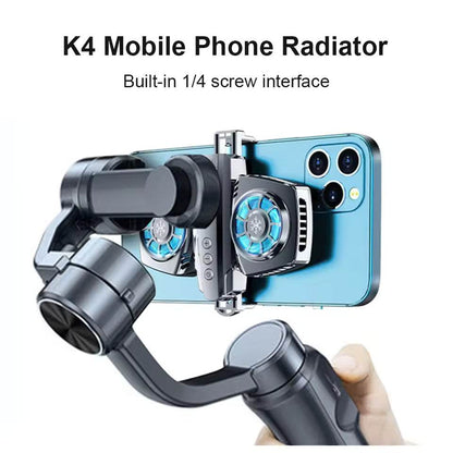 K4a çift fanlı telefon soğutucu | mobile live radyatör | yüksek hızlı soğutma, sessiz fan, oyun ve yayınlar için