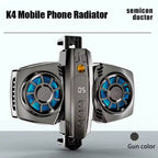 K4a çift fanlı telefon soğutucu | mobile live radyatör | yüksek hızlı soğutma, sessiz fan, oyun ve yayınlar için