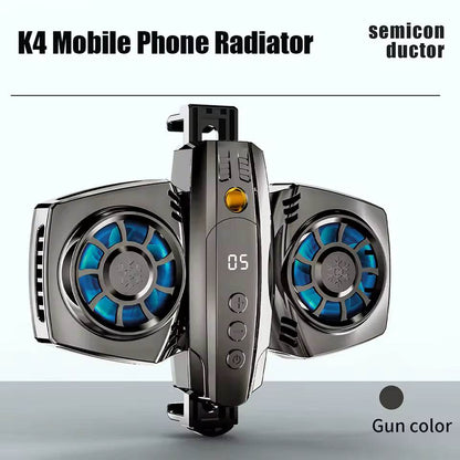 K4a çift fanlı telefon soğutucu | mobile live radyatör | yüksek hızlı soğutma, sessiz fan, oyun ve yayınlar için