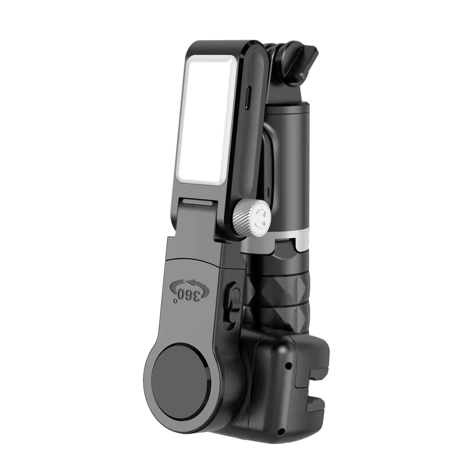 Q18 akıllı 360° döner gimbal tripod | ışıklı, kumandalı, katlanabilir, elde taşınabilir telefon sabitleyici stand - G4J
