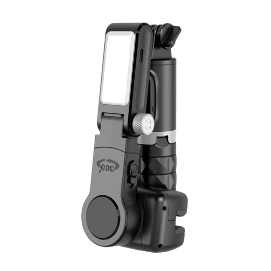 Q18 akıllı 360° döner gimbal tripod | ışıklı, kumandalı, katlanabilir, elde taşınabilir telefon sabitleyici stand - G4J