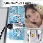 K4a çift fanlı telefon soğutucu | mobile live radyatör | yüksek hızlı soğutma, sessiz fan, oyun ve yayınlar için